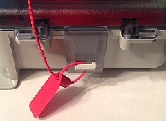 side latch with tamperproof seal